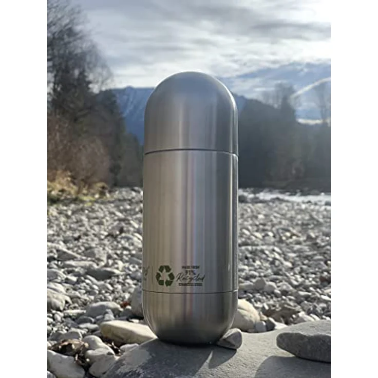 ASOBU ORB, recycelte Edelstahlflasche in Silber, umweltfreundlich und langlebig