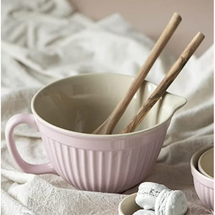 IB Laursen Küchenschüssel, Keramik, Englische Rose, Hellrosa, Mikrowellen- und spülmaschinengeeignet – Bild 2