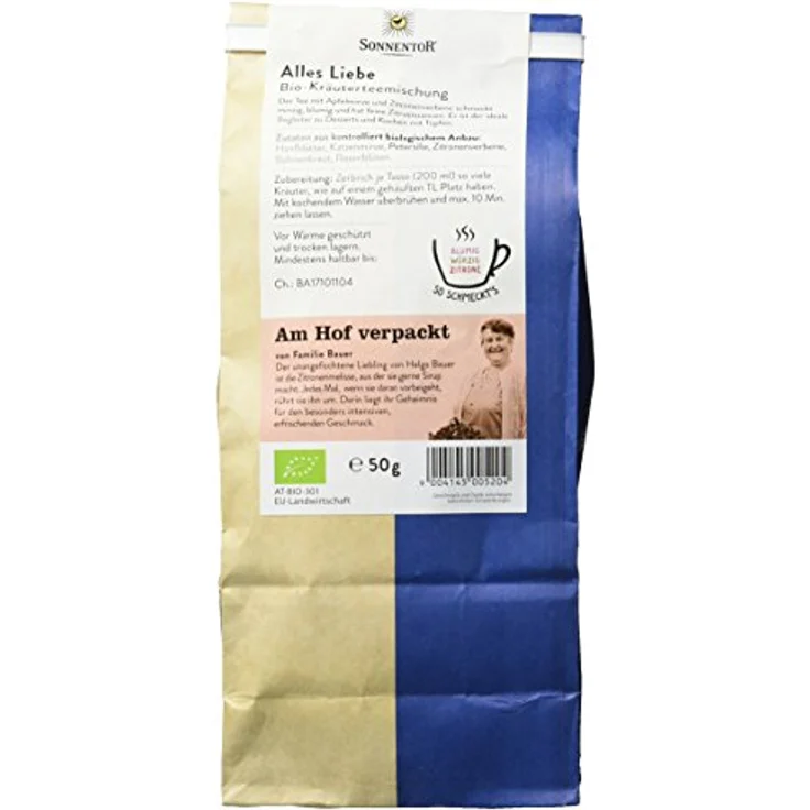 Sonnentor Alles Liebe Tee Bio - Lose, aromatische Kräutermischung mit THC-armen Hanf, 50 g – Bild 3