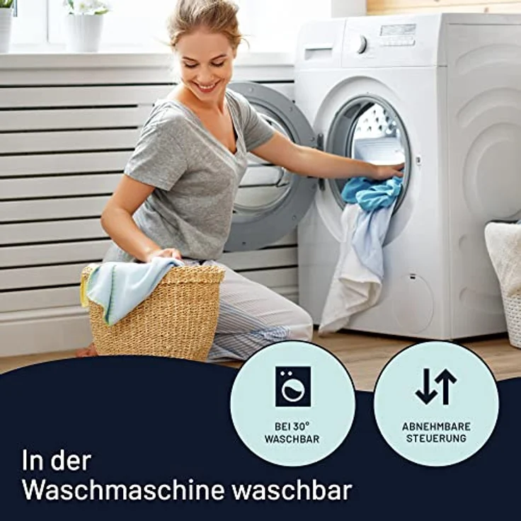 Imetec Scaldasonno Adapto, Doppelwärmeunterbett, 150x160 cm, geringer Verbrauch, patentierte Technologie, schnelle Erwärmung, individuelle Temp., 100 % Baumwolle, Made in Italy, 2 Steuerungen, 6 Temp. – Bild 5