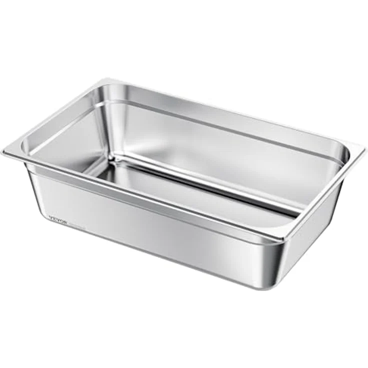 VEVOR Gastronormbehälter Hotelpfanne, 20,5 L Edelstahl, rostfrei und wiederverwendbar, für Catering und Aufbewahrung von Speisen – Bild 1