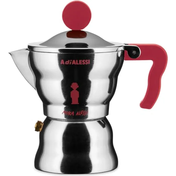 Alessi Kaffeebereiter, innovatives Tischdesign von Achille Castiglioni und anderen Designgrößen