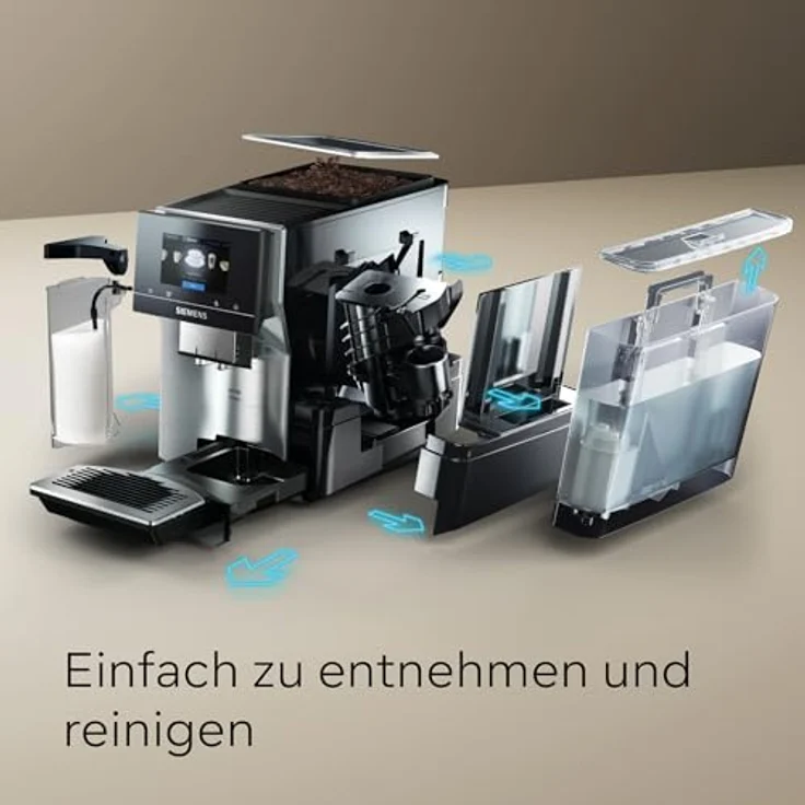 Siemens Kaffeevollautomat EQ700 integral Edelstahl TQ717D03, 36 Heiß- und Kaltgetränke, Home Connect, Silber – Bild 14