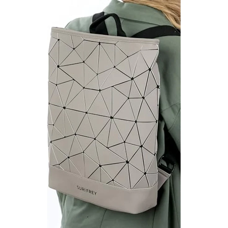 SURI FREY Freizeitrucksack Jessy-Lu, stylisches Design mit geometrischem Muster, Laptopfach und bequemer Rückenpolsterung – Bild 4