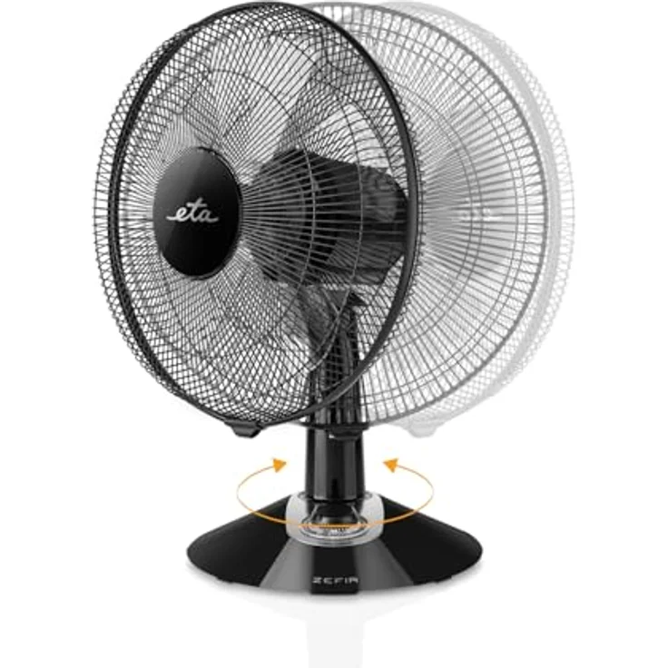ETA Zefir 160790010 Table Fan, 3 Speeds, 45 W, Oscillation, 30 cm Diameter, Black – Bild 3