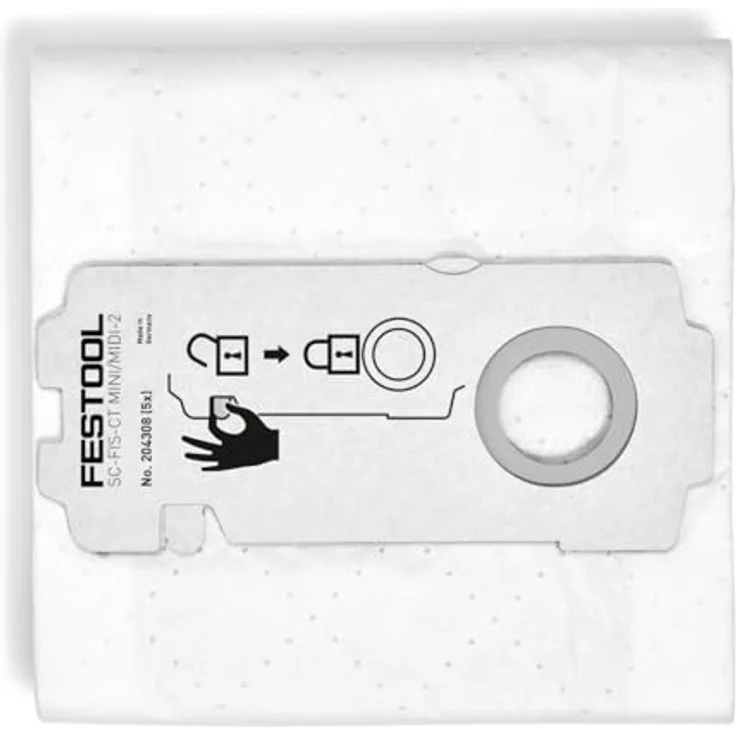 Festool Filtersäcke FIS-CT Mini-Midi-2 Herstellernr. 204308, Schwarz-Grün – Bild 2