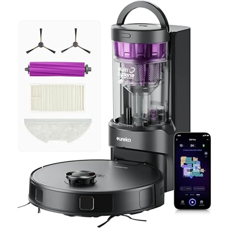 EUREKA E20 Plus, Roboterstaubsauger, schwarz, 2 liters, Hochwertige Produkte – Bild 1