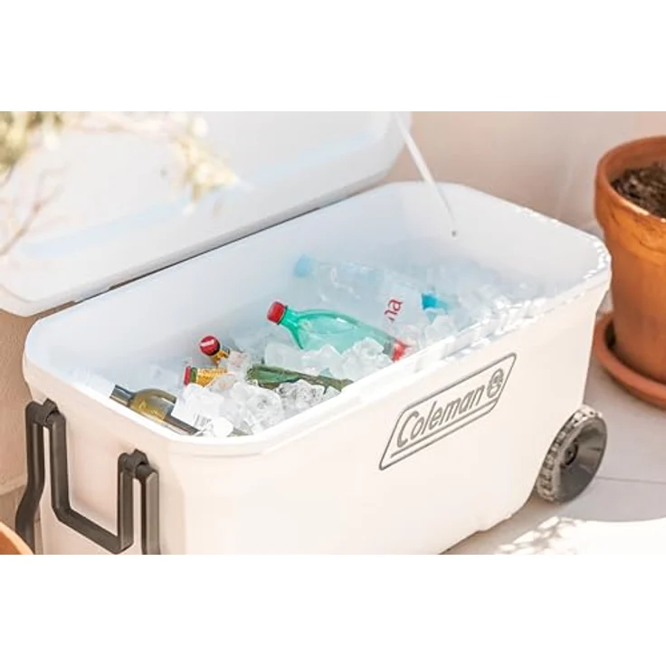 Coleman Xtreme Wheeled Marine 100 Qt 94 Liter passive Kühlbox mit Rollen weiß 2000037402 – Bild 6