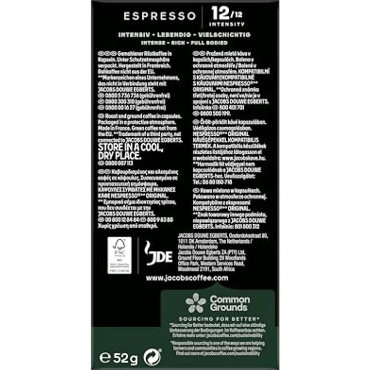 Jacobs Espresso 12 Ristretto, Kaffeekapseln, Nespresso Kompatibel, Kaffee, 100 Kapseln – Bild 3