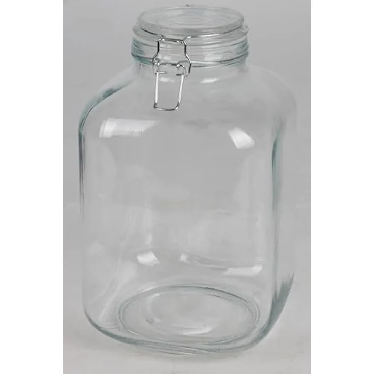 BURI Drahtbügelglas 4,8 Liter 6er Set, luftdichte Einmachgläser für Lebensmittelaufbewahrung, transparent – Bild 5