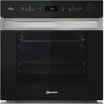 BAUKNECHT Einbaubackofen BIK5S DP8F2 ES, 2-fach Teleskopauszug, Pyrolyse & Hydrolyse, AirFry-Funktion, schwarz