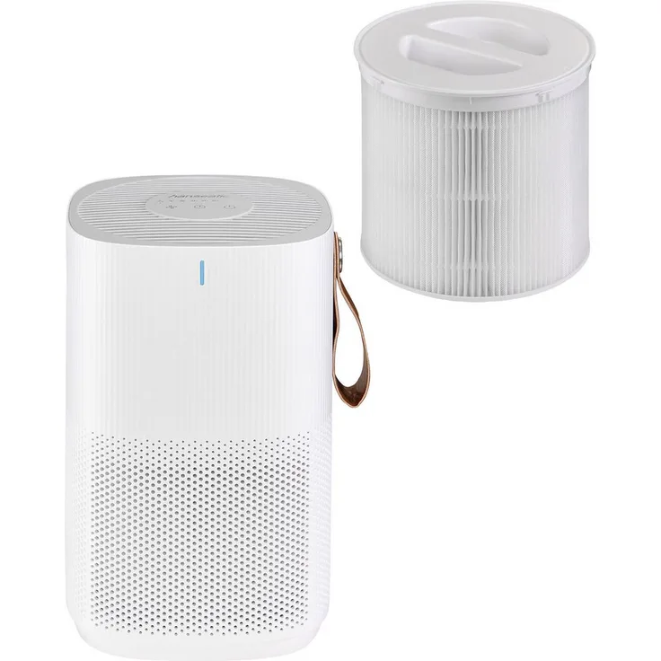 Hanseatic Luftreiniger KJ150G, HEPA H13 Filtersystem für Allergiker, 39 m², 30W mit Ionentechnologie und Filterwechselanzeige