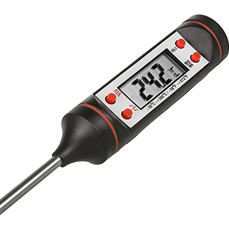 Green Blue GB178 Digitales Stiftthermometer, Lebensmittelthermometer von -50 °C bis +300 °C mit LCD-Display, 15 cm Sonde – Bild 2