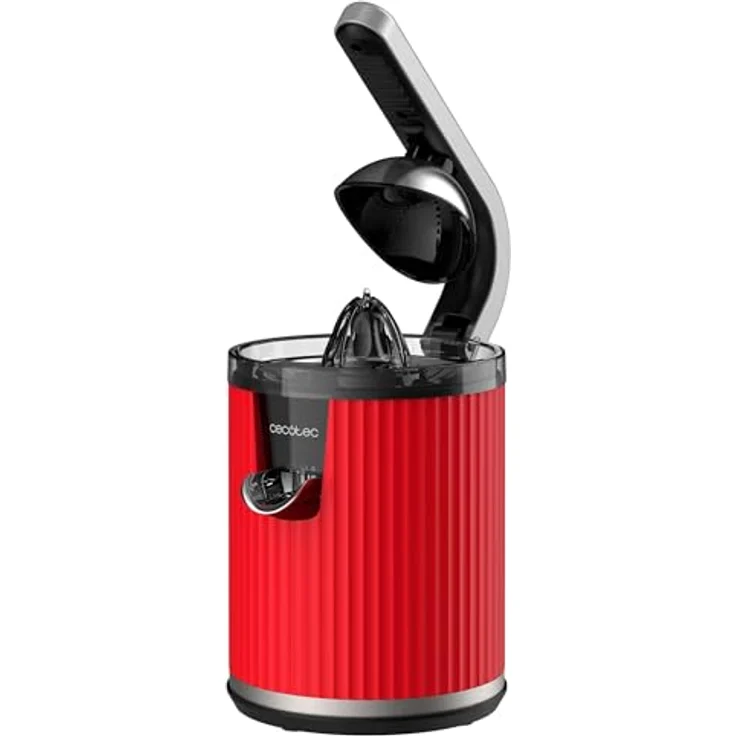 Cecotec Xqueeze RetroJuice 600 Electric Juice Press, 600 W, Edelstahlfilter, Kunststoffkegel, rot – Bild 2