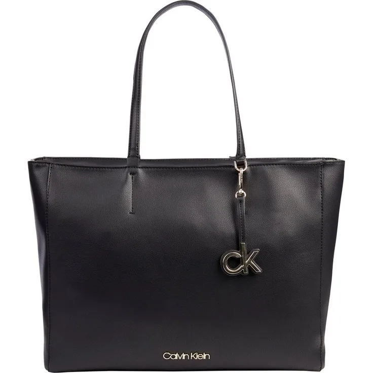 Calvin Klein Shopper, mit Logo Anhänger, Schwarz