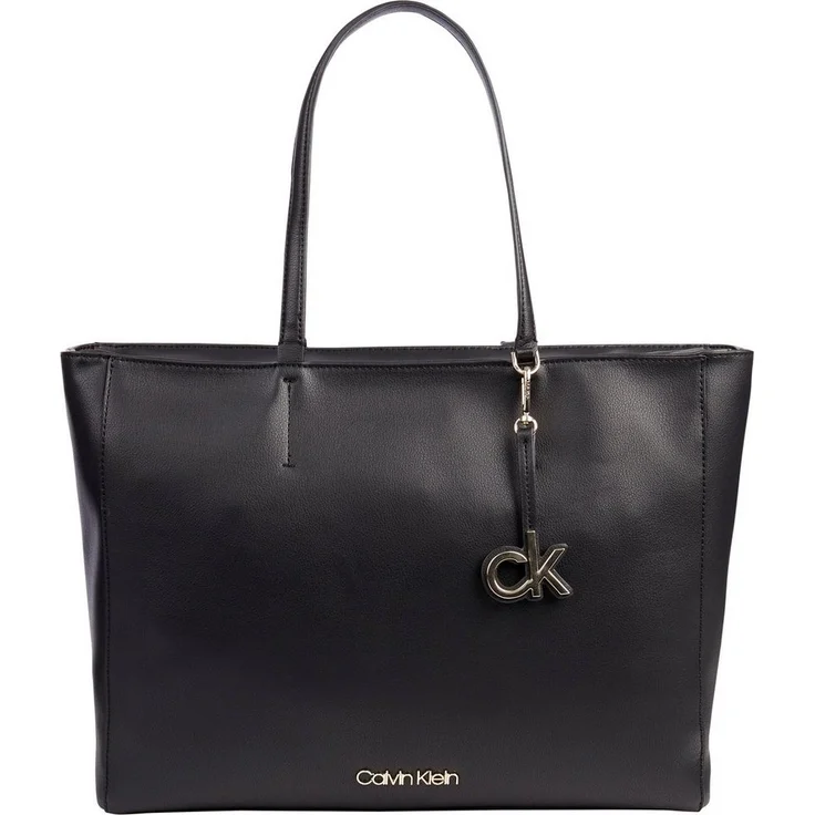 Calvin Klein Shopper, mit Logo Anhänger, Schwarz – Bild 1
