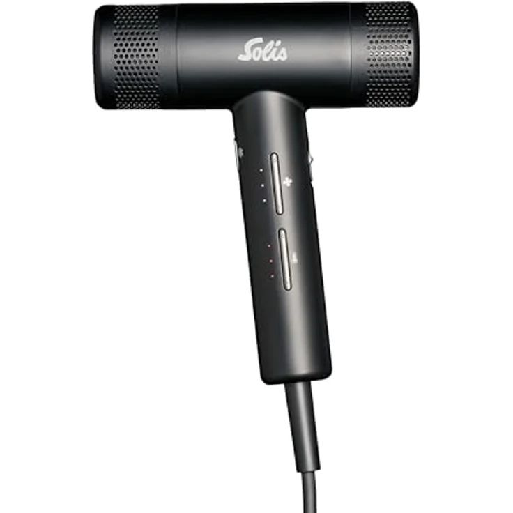 Solis Hair Perfection Ionen Haartrockner mit Föhnaufsatz, 1600 Watt, Schwarz, mit Selbstreinigungsfunktion und Kaltluft-Taste – Bild 1