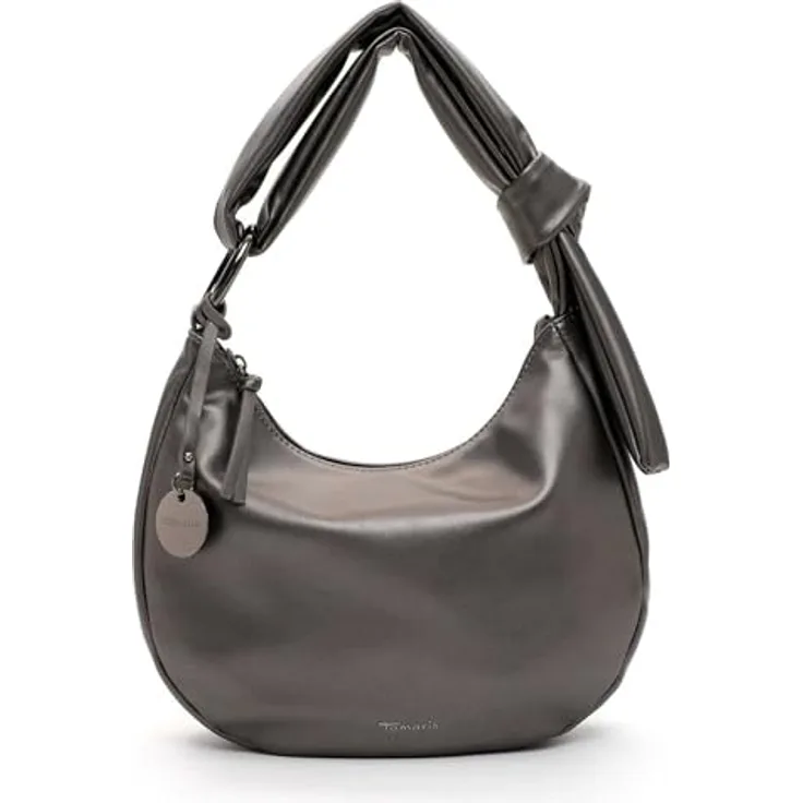 Tamaris TAS Christa, Handtasche Beutel in Grau mit Echtleder-Optik und Reißverschluss, ideal für Alltag und Freizeit