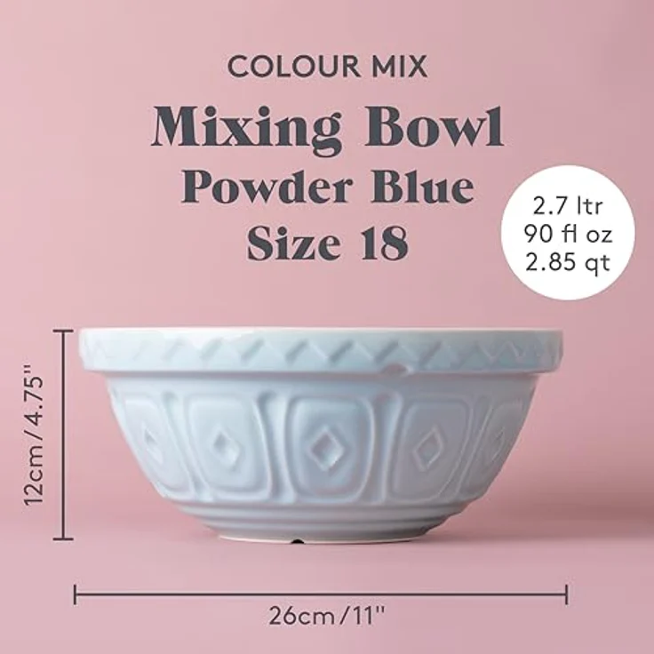 Mason Cash Steingut, Powder Blue, 26 x 26 x 15 cm – Bild 5