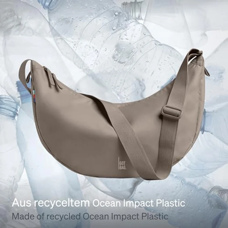 Got Bag Umhängetasche, wasserabweisendes Raumwunder aus recyceltem Ocean Impact Plastic, 12 Liter, verstellbarer Schultergurt – Bild 2