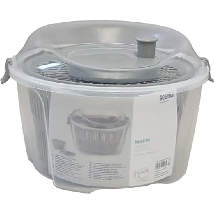 Kela 11907 Salatschleuder mit Kurbeltechnik, Grau, 4,4 l, 24,5 cm Durchmesser, Mailin – Bild 8