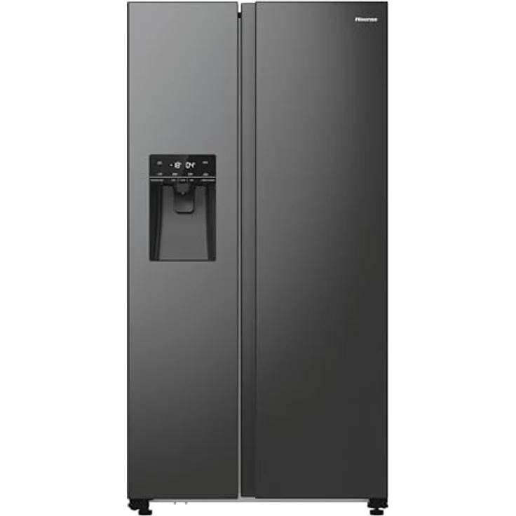 Hisense RS5P535NTFE Side-By-Side Kühl-Gefrier-Kombination, 376 Liter Kühlteil, 190 Liter Gefrierteil, Wasser-/Eisspender, Total NoFrost, Multi AirFlow, FastFreeze, schwarz – Bild 1