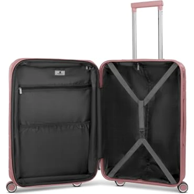 Franky Trolleyset London, 4 Rollen, (3-teilig, 3 tlg), Polycarbonat, schwarz – Bild 5
