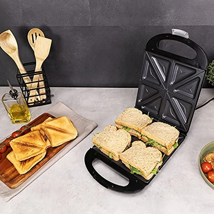 Cecotec 4-Sandwichmaker aus Edelstahl Rock´nToast Family.1500 W Leistung und Antihaftbeschichtung. – Bild 5