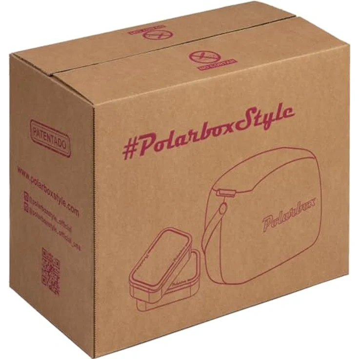 Polarbox Kühlbox, passive Kühlung, 6 l, ergonomischer Griff aus Naturleder, hält frisch bei 5-15 °C für 24 Stunden – Bild 4