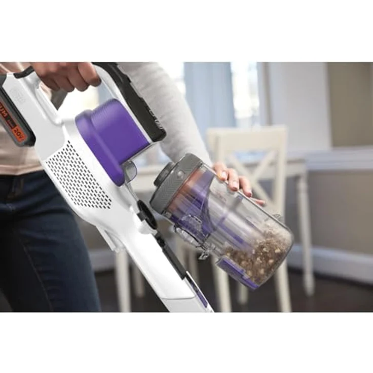 Black & Decker BHFEV1825CP Handstaubsauger, 72 min Akkubetrieb, weiß-lila – Bild 9