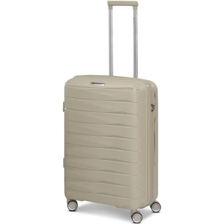 Franky Kleiner Hartgepäck Kabinen-Koffer, Cabin-Trolley 36L, 36 x 20 x 55 cm, aus robustem Polypropylen, 4 Doppelrollen, Zahlenschloss, London Serie