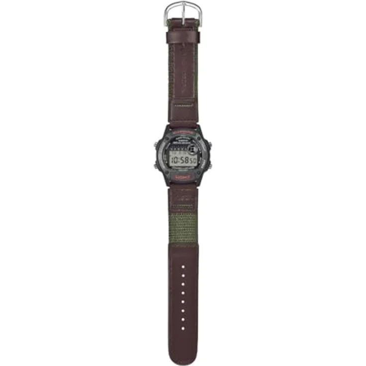 Casio Quarzuhr Alarm-Chrono W-220HF-3AVEF für Damen und Jugendliche, digitale Anzeige, braunes Kunststoffarmband, Stoppuhr, Alarmfunktion – Bild 3