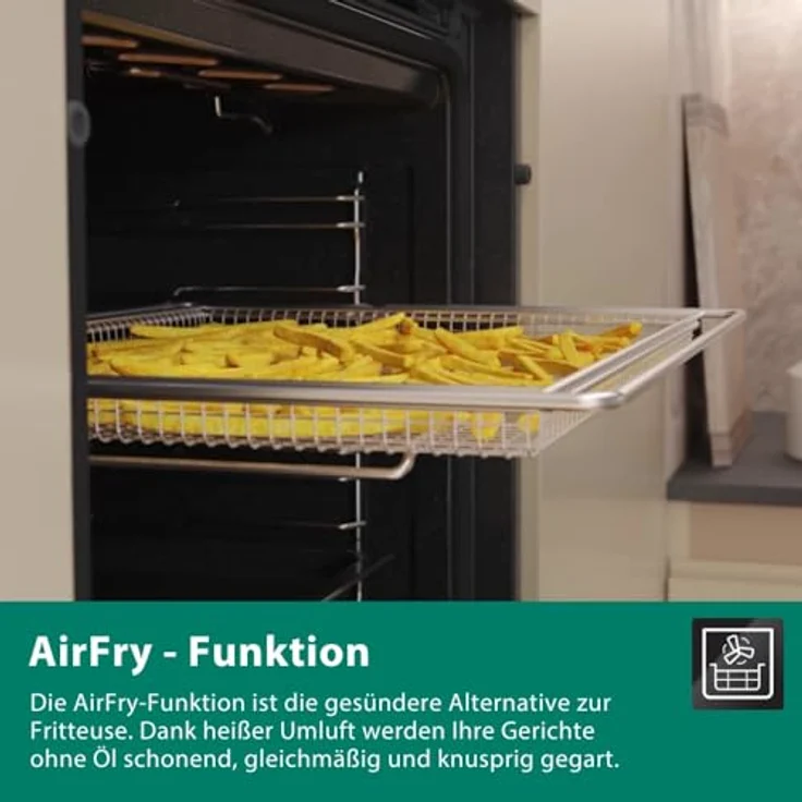 Bauknecht BBI4S8HM1SK Einbau-Heißluftbackofen, 60 cm, 73 l - Multi-Level-Kochen, AirFry-Funktion, PowerHeißluft, High-Temperature Pizzafunktion, Dynamic Intelligence, Active Multiflow – Bild 3