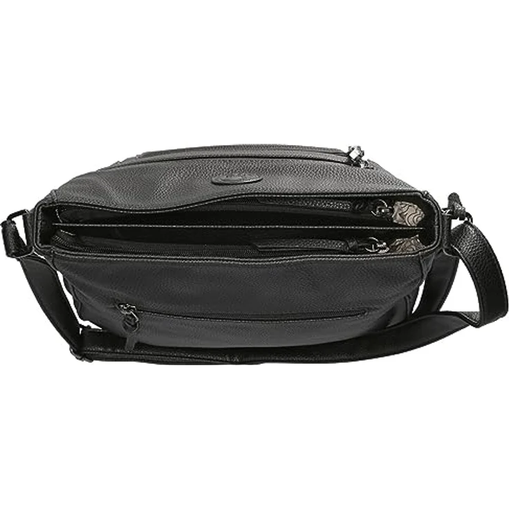 Rieker Schultertasche, Umhängetasche für Damen, schwarz, mit 2 Hauptfächern und praktischem Handyfach – Bild 5