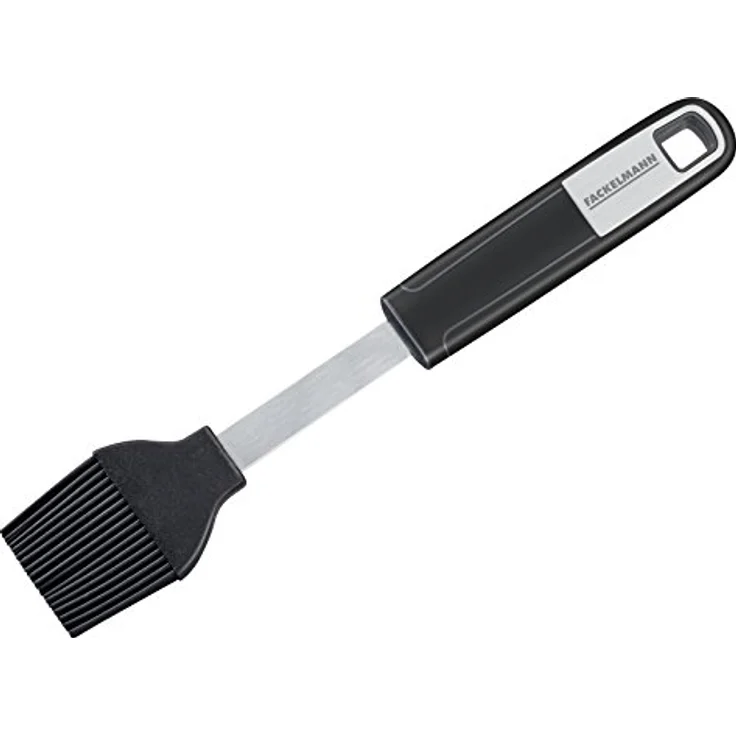 FACKELMANN Backpinsel 24 cm Sense, praktisch für beschichtete Koch-, Backutensilien, Bratpinsel mit rutschfestem Soft-Touch-Griff (Farbe: Silber-Schwarz), Menge: 1 Stück – Bild 2