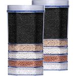 Lotus Vita Fontana Anti-Kalk Mini Filterkartusche 2x, Große 5 Kammern-Filterkartusche, für Fontana Wasserspender - schwarz