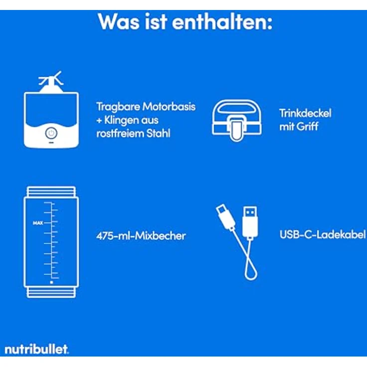 NutriBullet NBP003W, Standmixer, Weiss – Bild 8