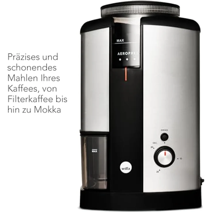 Wilfa Svart Nymalt, Kaffeemühle, Schwarz, Silber – Bild 4