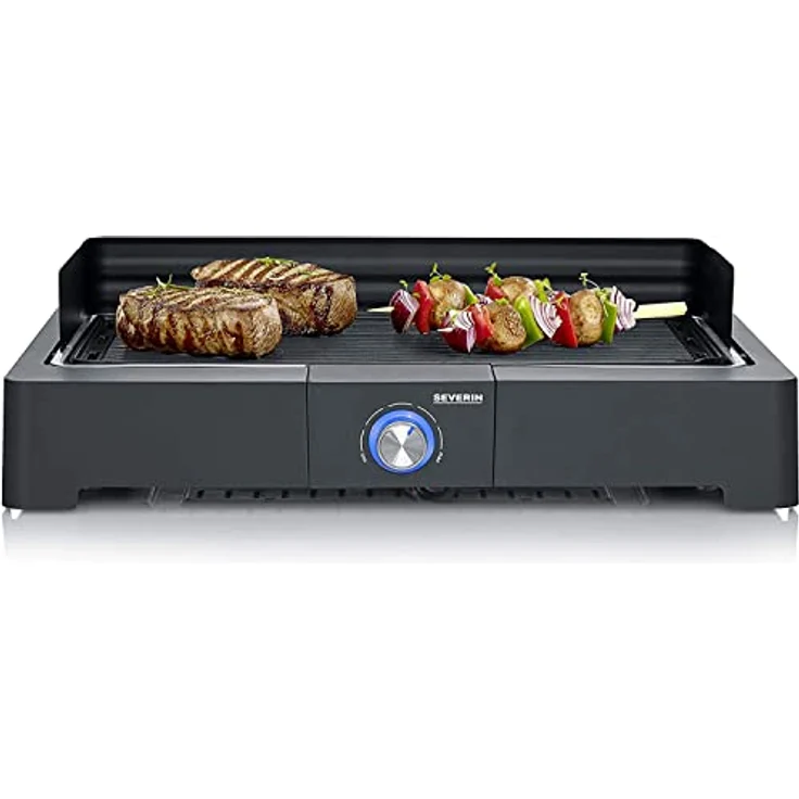 Severin PG 8562 Tischgrill mit Grillplatte schwarz – Bild 2