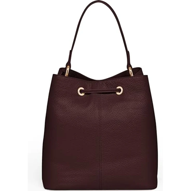 Lazarotti Bologna Leather Beuteltasche, Leder 25 cm mit verstellbarem Umhängeriemen und Innenfächern für optimale Organisation – Bild 4