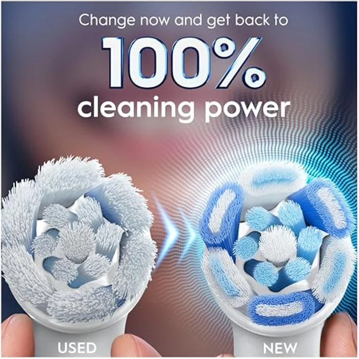 Oral-B iO Series Ultimate Clean, Zahnbürstenkopf, 8er Pack, weiß, mit CrissCross-Borsten und Farbwechsel-Indikator – Bild 6