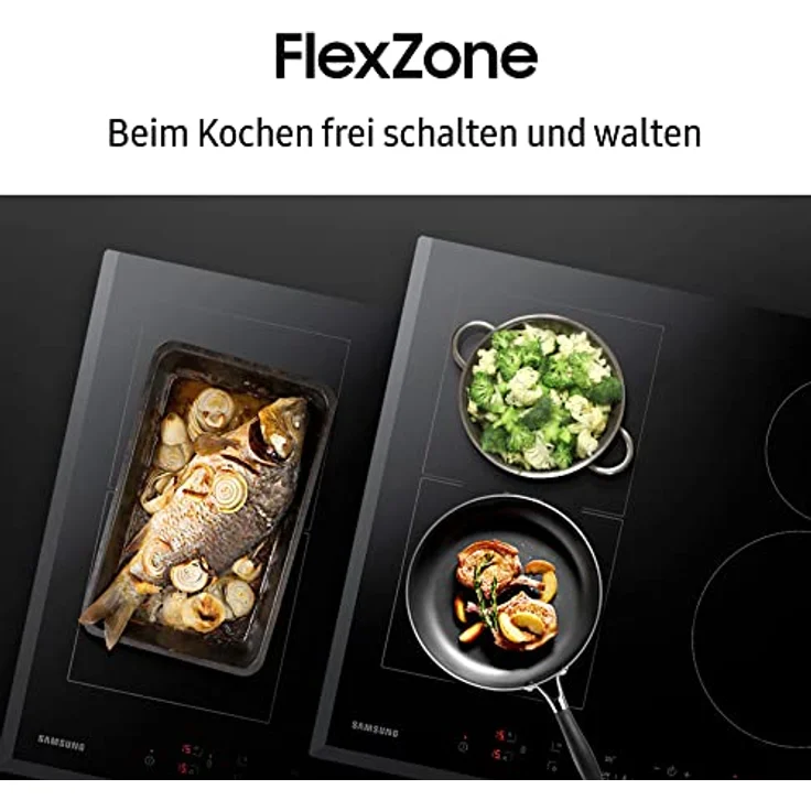 Samsung Autarkes Induktionskochfeld (NZ64B5046JK/U1), 60 cm, Glaskeramik, FlexZone, SmartThings Cooking, Sensortasten mit Slider – Bild 4