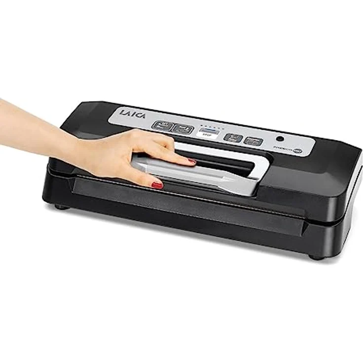 LAICA VT3119 Vakuumiergerät für Lebensmittel, automatisch, 12 l-min, Doppeldichtung, 1 Rolle Vakuumbeutel im Lieferumfang enthalten, Verwendung mit Behälter. – Bild 7