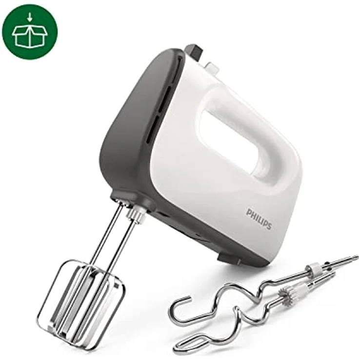 Philips HR3740 HR3740-00 ? Handmixer, Edelstahl, Weiß – Bild 2