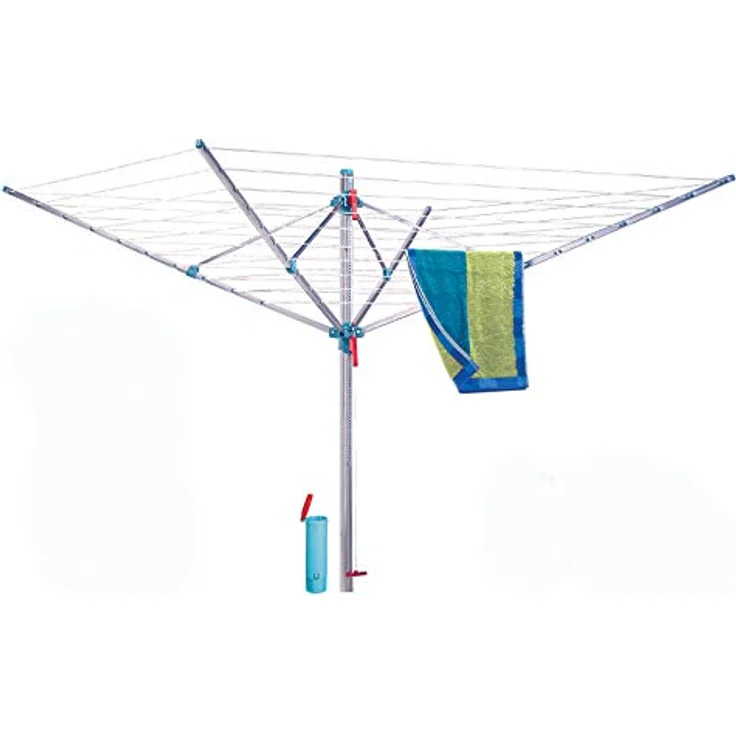 Blome Wäschespinne Medium Plus 60m inkl. Bodenhülse - Wäsche Spinne draußen, Made in Germany – Bild 1