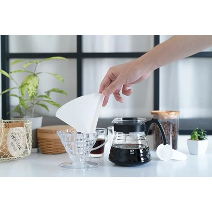 Hario Kaffeebereiter-Set Kaffeefilter Kaffee-Brühset, Glas – Bild 6
