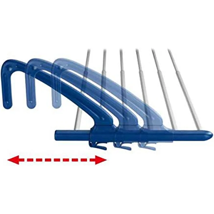 WENKO Teleskop Balkonwäschetrockner Alu - Universal Heizkörper- und Balkonwäschetrockner, ausziehbar, 57-106 x 21 x 37,5 cm, silber matt – Bild 2