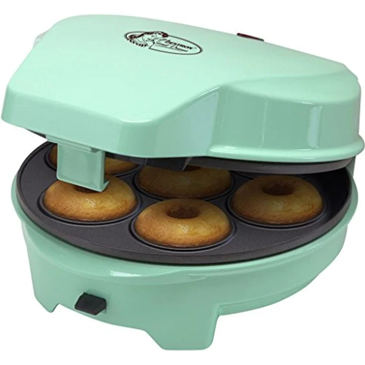Bestron 3-in-1 Cakemaker im Retro Design, Für Donuts, Muffins und Cakepops, Sweet Dreams, Antihaftbeschichtung, 700 W, Mint – Bild 3