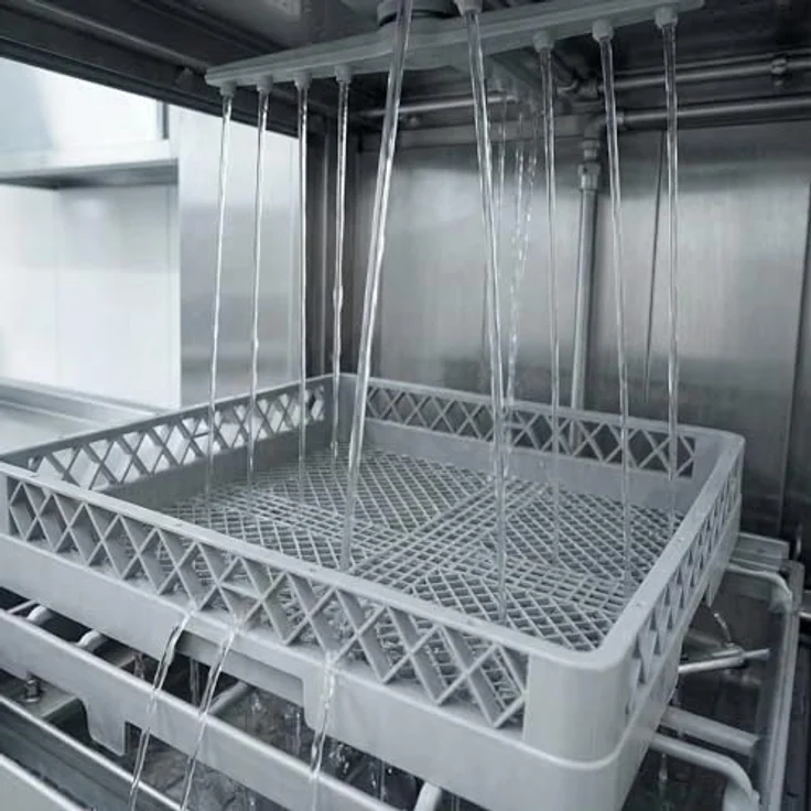 Morleos Spülkorb 50x50 für Gastro Spülmaschine – Besteckspülkorb 49x49x10 cm (feinmaschig) – robust und hygienisch für Restaurant, Hotel, Catering – Bild 5