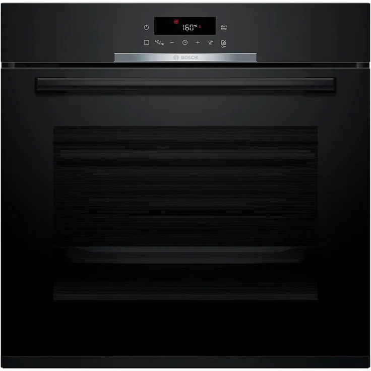 Bosch Serie 4 HBA372EB4 Einbaubackofen, 71 l, 3600 W, schwarz, mit Grill, Air Fry, 3D-Heißluft und pyrolytischer Selbstreinigung